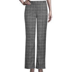 Basic Editions Black Plaid Pull On Wide Leg Pants Size Medium